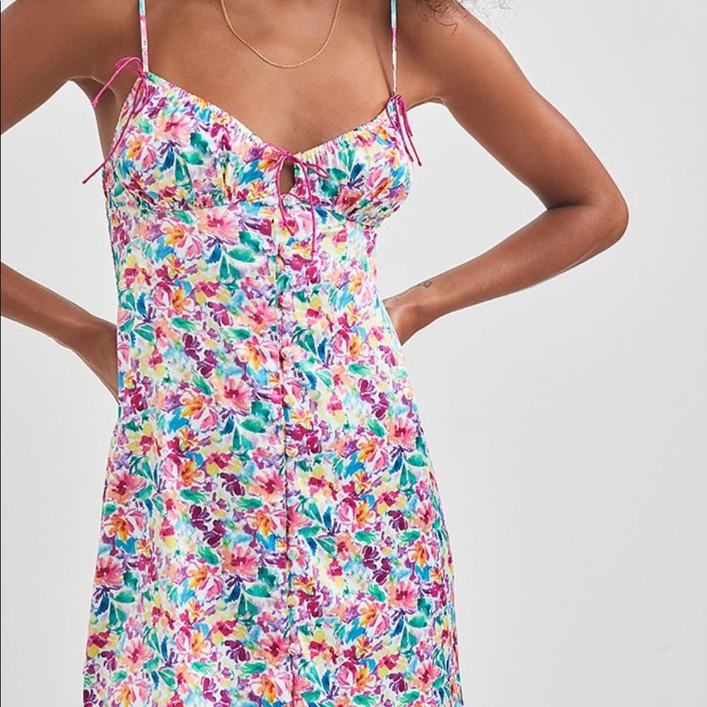 FOR LOVE & LEMONS Watercolor Floral Slip Dress - Picture 15 of 16